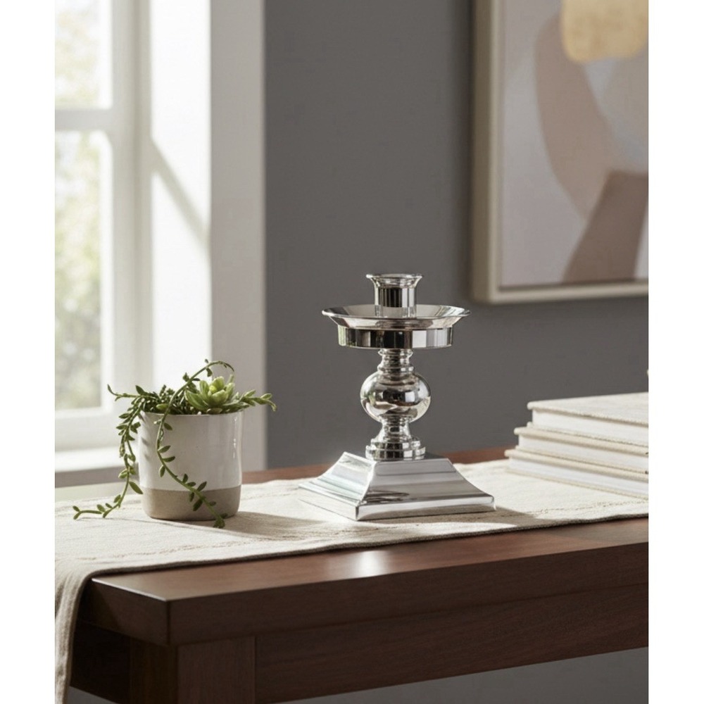 Waterford‎ Crystal Metal Weighted Base Only Silver Plated Polished Traditional
